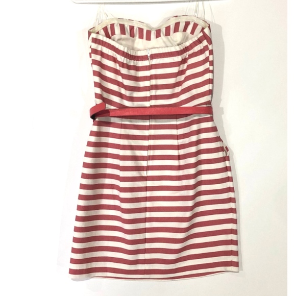 Coral and white striped dress with belt :) - Picture 2 of 5